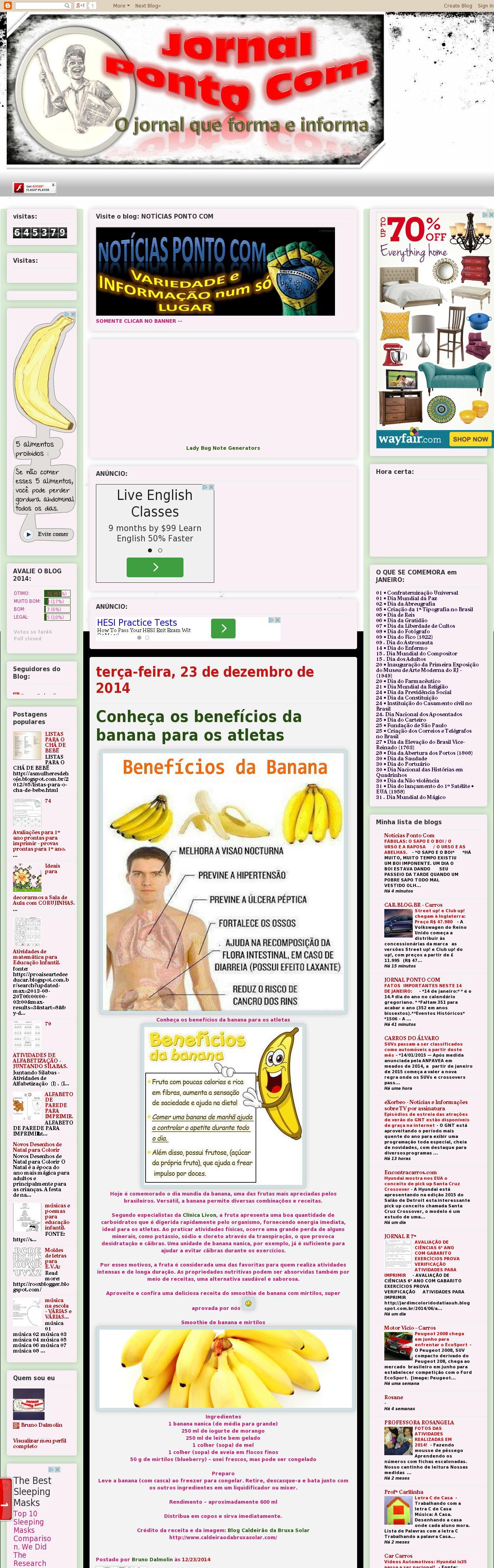 benefícios banana clínica livon